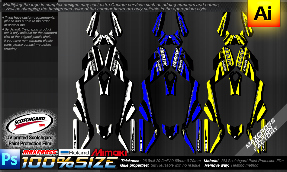 YAMAHA SEROW250 XT250X After 2005' MDF-ATTA STYLE